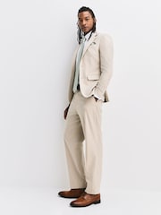 White/Sage Green Slim Fit Shirt, Tie, Pocket Square and Cufflink Occassion Set - Image 3 of 7