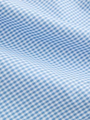 蓝色 方格棉布 - 100% 纯棉签名衬衫 - 10的图像10｝