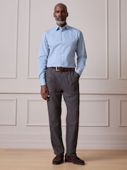 蓝色 方格棉布 - 100% 纯棉签名衬衫 - 10的图像2｝