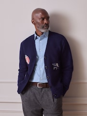 蓝色 方格棉布 - 100% 纯棉签名衬衫 - 10的图像7｝