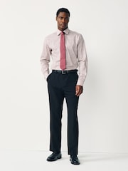 Pink Ditsy/Damson Regular Fit Cotton Floral Printed Shirt Tie and Tie Clip Set - Image 2 of 9