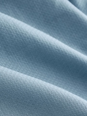 Teal Blue Regular Fit Cotton Rich Textured Easy Care Smart Shirt - Image 9 of 9