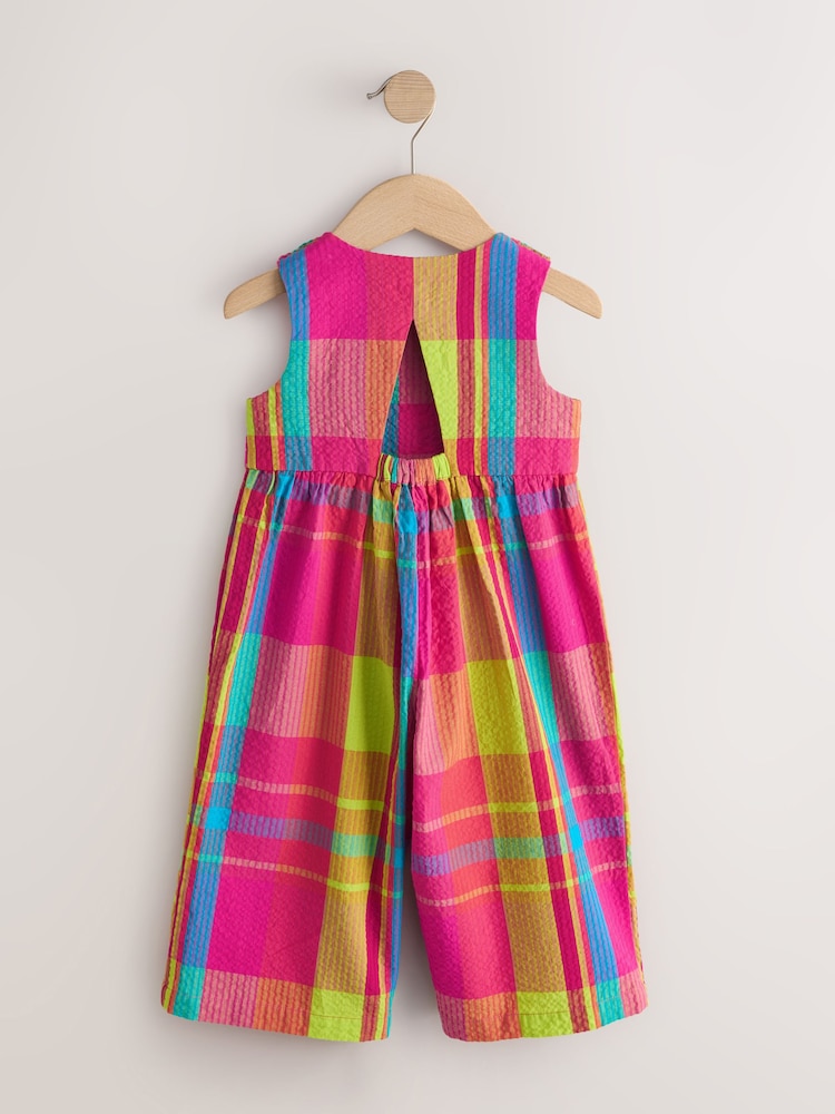 Orange/ Pink Check - Mono corto sin mangas (3meses-7años) - Imagen 2 de 4