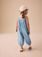 Blue Floral Ditsy Denim Jumpsuit (3mths-7yrs) - Image 3 of 8