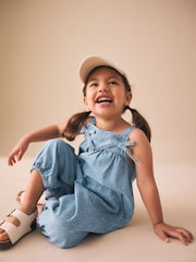 Blue Floral Ditsy Denim Jumpsuit (3mths-7yrs) - Image 4 of 8