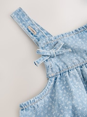 Blue Floral Ditsy Denim Jumpsuit (3mths-7yrs) - Image 8 of 8