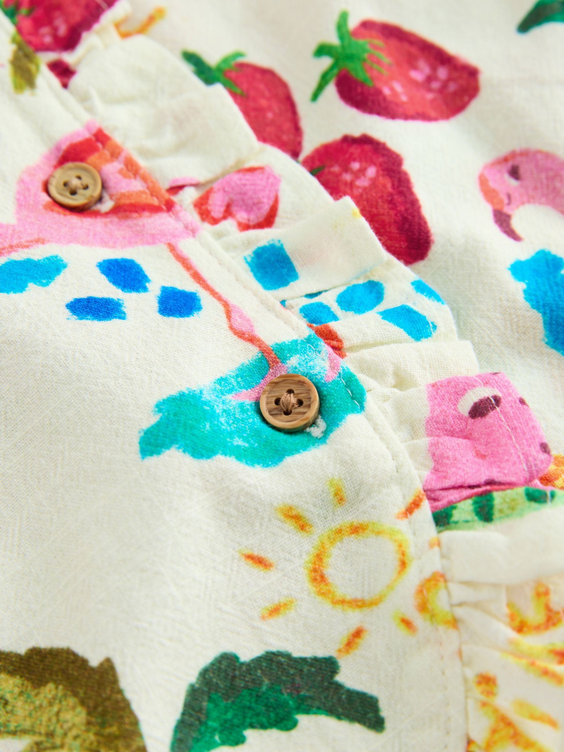 Buy Bright Summer Tropical Print Top & Cuffed Trousers Set (3mths