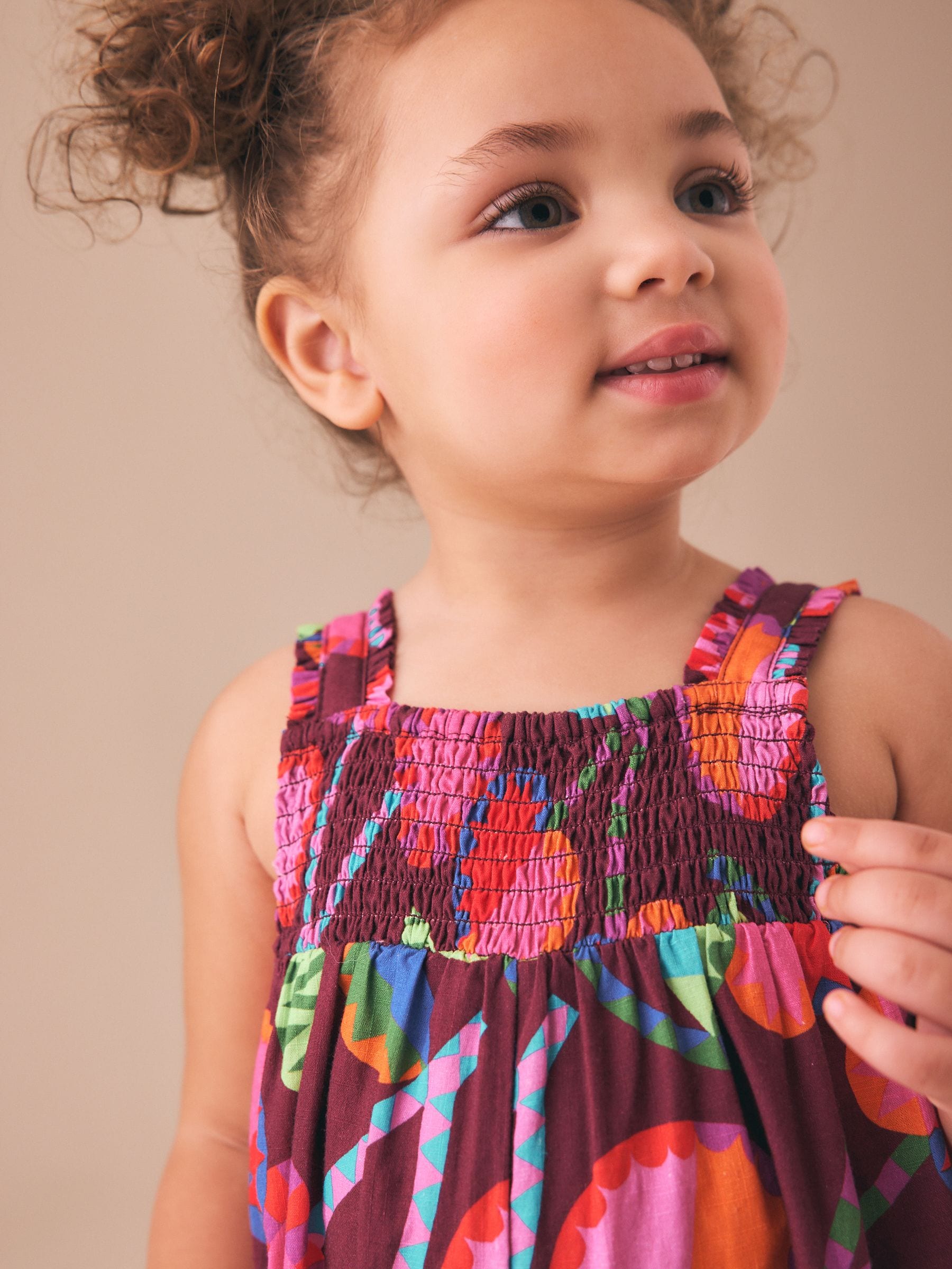 Buy Purple/ Berry Red Printed Strappy Jumpsuit (3mths-7yrs) from
