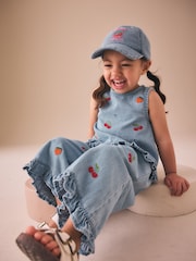 Fruit Embroidered - Denim Top & Trousers Set (3mths-7yrs) - Image 2 of 9
