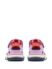 Clarks Red Feather Track Kids Trainers - Image 5 of 6