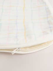 Neutral Pastel Grid 0.5 Tog Sleeveless Baby Sleep Bag - Image 6 of 6