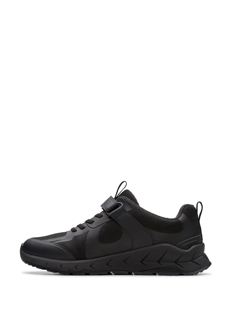Clarks Black Selva Edge Kids Shoes - Image 2 of 6