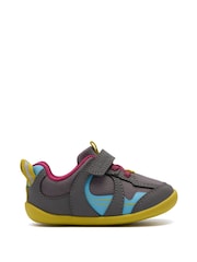 Clarks Grey Pre Walker Hero Toddler Shoes - Image 1 of 6