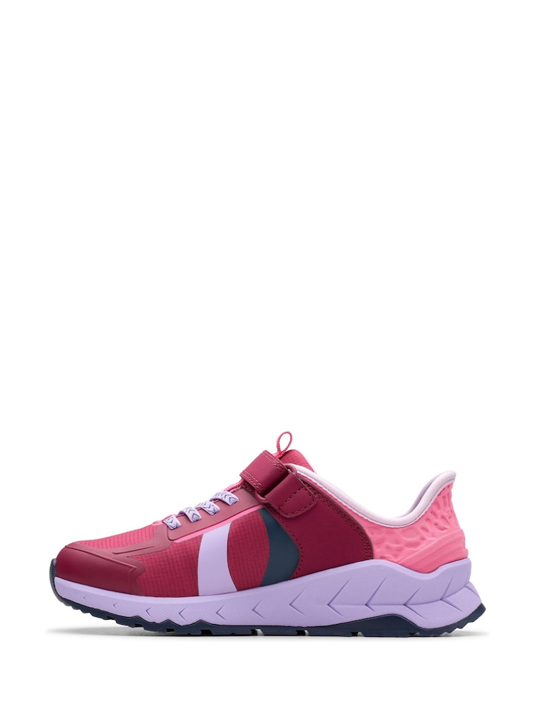 Clarks Red Selva Lane Kids Shoes - Image 2 of 6