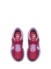 Clarks Red Selva Lane Kids Shoes - Image 4 of 6