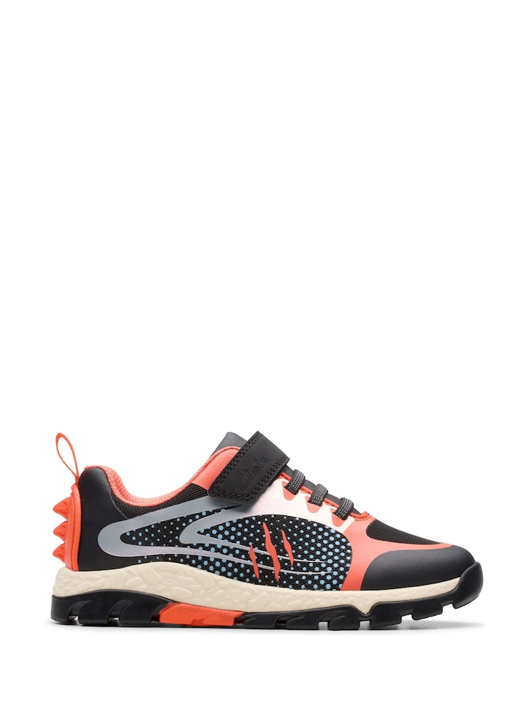 Clarks Black Steggy2 Fly Kids Shoes - Image 1 of 6