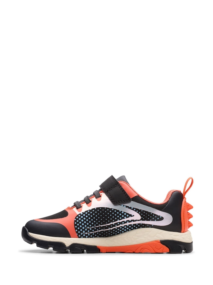 Clarks Black Steggy2 Fly Kids Shoes - Image 2 of 6