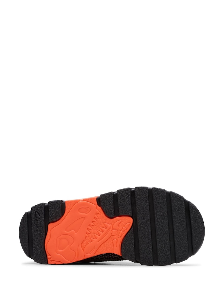 Clarks Black Steggy2 Fly Kids Shoes - Image 6 of 6