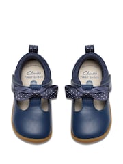 Clarks Blue Pre Walker Trim Toddler Shoes - Image 4 of 6