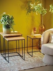 Outdoor Living Set of 3 Mangowood Side Tables - Image 1 of 3