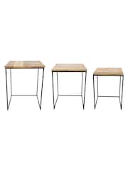 Outdoor Living Set of 3 Mangowood Side Tables - Image 3 of 3