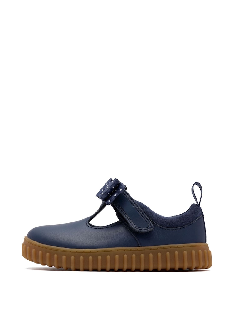 Clarks Blue Cove Bow Toddler Shoes - Image 2 of 6