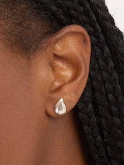 Simply Silver Silver Tone 925 Polished Nugget Stud Earrings - Image 2 of 3