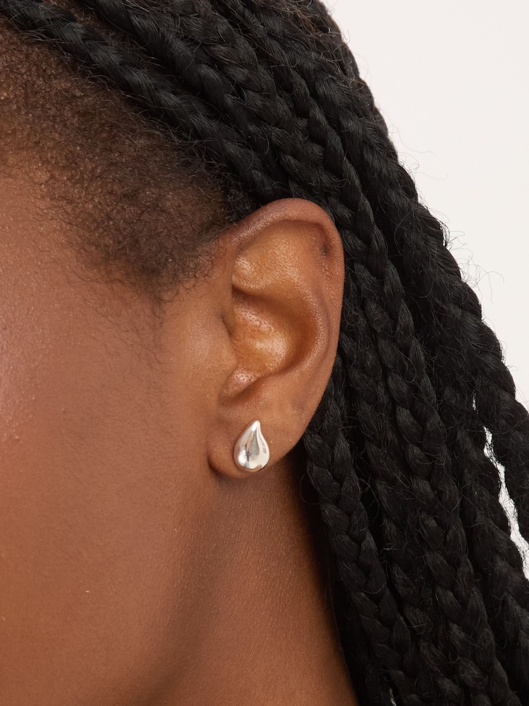 Simply Silver Silver Tone 925 Polished Nugget Stud Earrings - Image 3 of 3