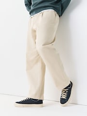 Navy Canvas Longline Smart Casual Trainers - Image 1 of 8