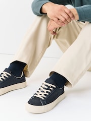 Navy Canvas Longline Smart Casual Trainers - Image 3 of 8
