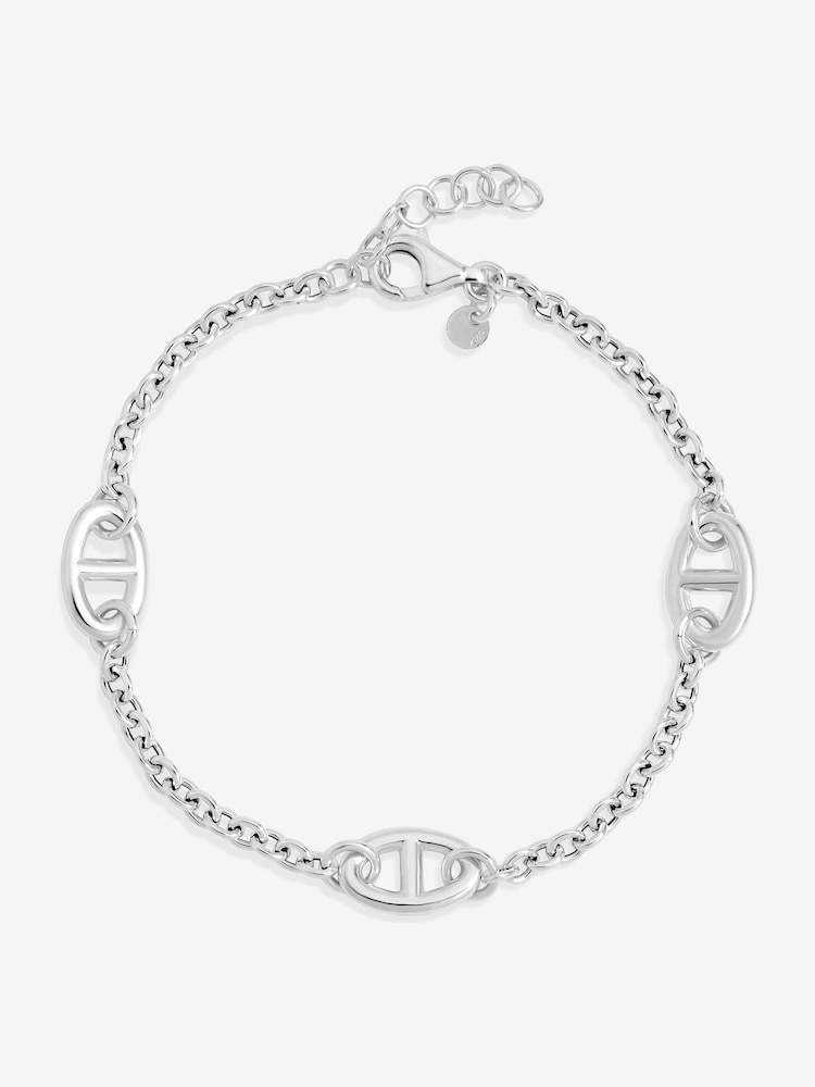 Simply Silver Silver Tone 925 Premium Polished Marine Link Bracelet - Image 1 of 3