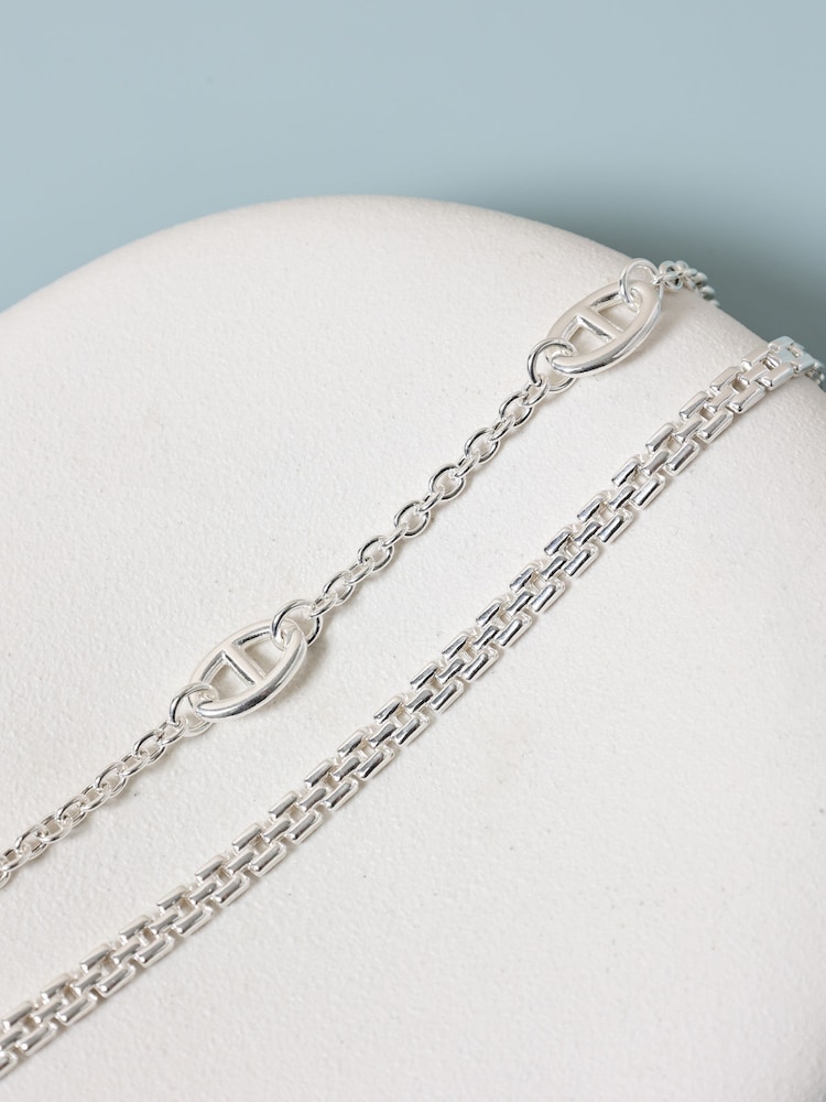 Simply Silver Silver Tone 925 Premium Polished Marine Link Bracelet - Image 2 of 3