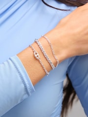 Simply Silver Silver Tone 925 Premium Polished Marine Link Bracelet - Image 3 of 3