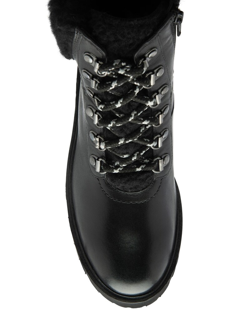 Ravel Black Leather Flat Ankle Boots - Image 4 of 4 Ravel Black Leather Flat Ankle Boots - Image 4 of 4