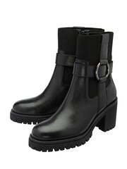 Ravel Black Leather Zip-Up Ankle Boots - Image 2 of 4