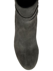 Ravel Grey Suede Zip-Up Ankle Boots - Image 4 of 4