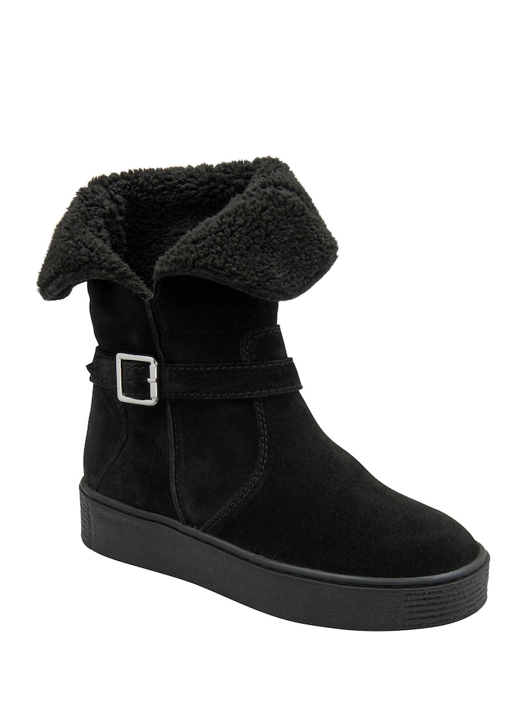 Ravel Black Suede Ankle Boots - Image 1 of 4 Ravel Black Suede Ankle Boots - Image 1 of 4
