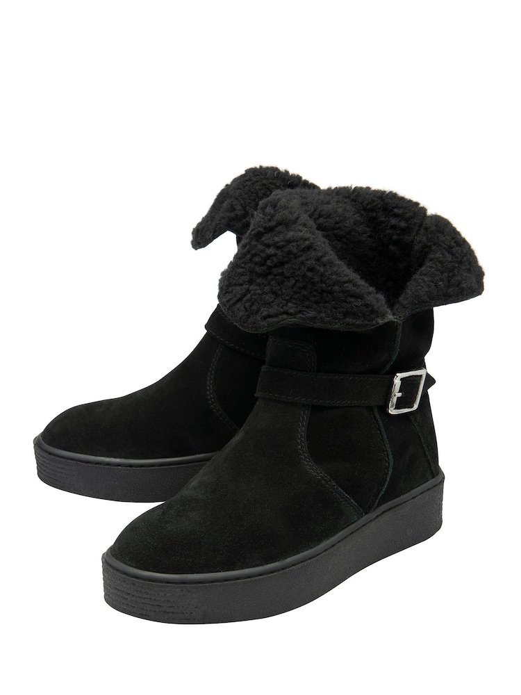 Ravel Black Suede Ankle Boots - Image 2 of 4 Ravel Black Suede Ankle Boots - Image 2 of 4