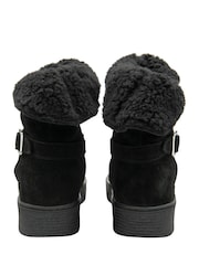Ravel Black Suede Ankle Boots - Image 3 of 4