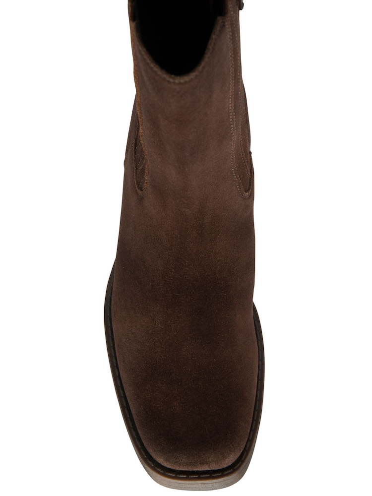 Ravel Brown Suede Heeled Ankle Boots - Image 4 of 4 Ravel Brown Suede Heeled Ankle Boots - Image 4 of 4