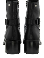 Ravel Black Leather Ankle Boots - Image 3 of 4