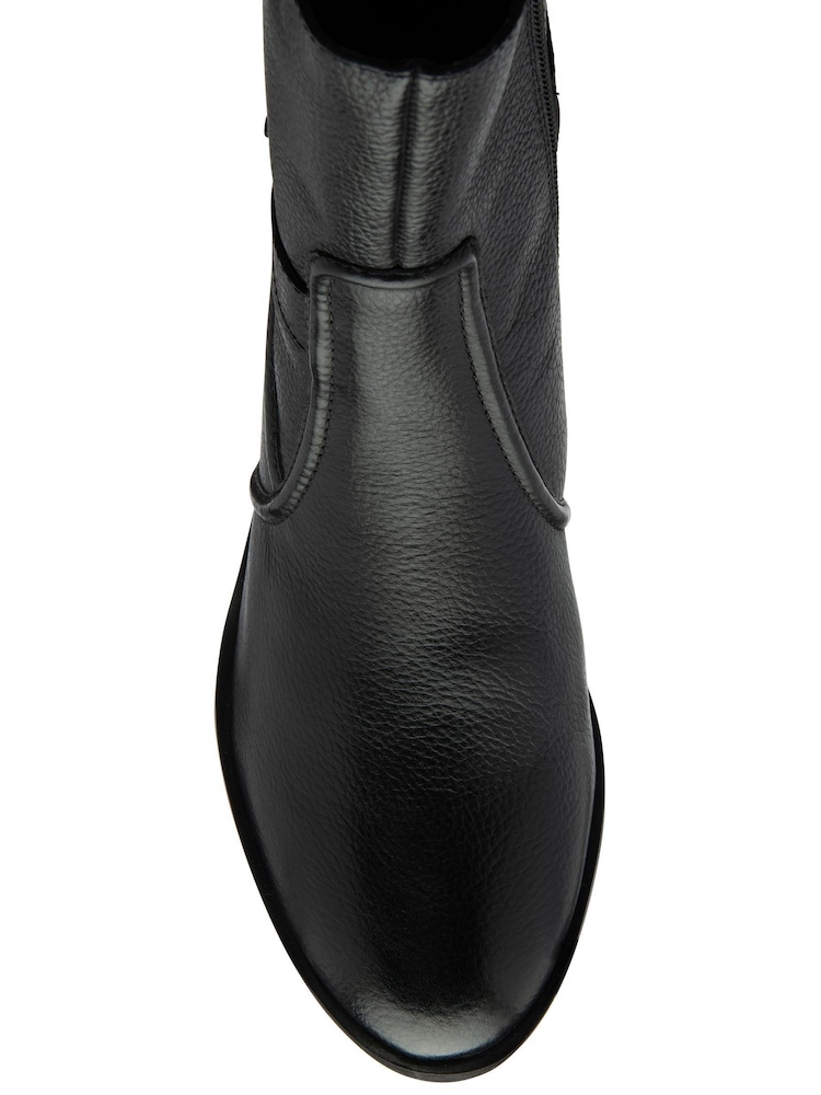 Ravel Black Leather Ankle Boots - Image 4 of 4