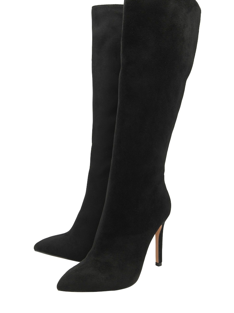 Ravel Black Heeled Knee-High Boots - Image 2 of 4
