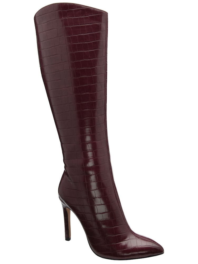 Ravel Red Heeled Knee-High Boots - Image 1 of 4 Ravel Red Heeled Knee-High Boots - Image 1 of 4