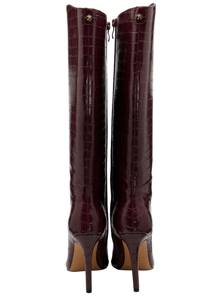 Ravel Red Heeled Knee-High Boots - Image 2 of 6 Ravel Red Heeled Knee-High Boots - Image 2 of 6
