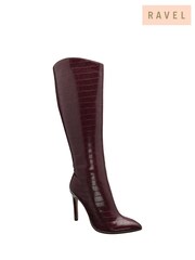 Ravel Red Heeled Knee-High Boots - Image 4 of 6