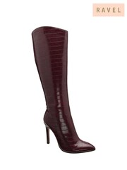 Ravel Red Heeled Knee-High Boots - Image 5 of 6