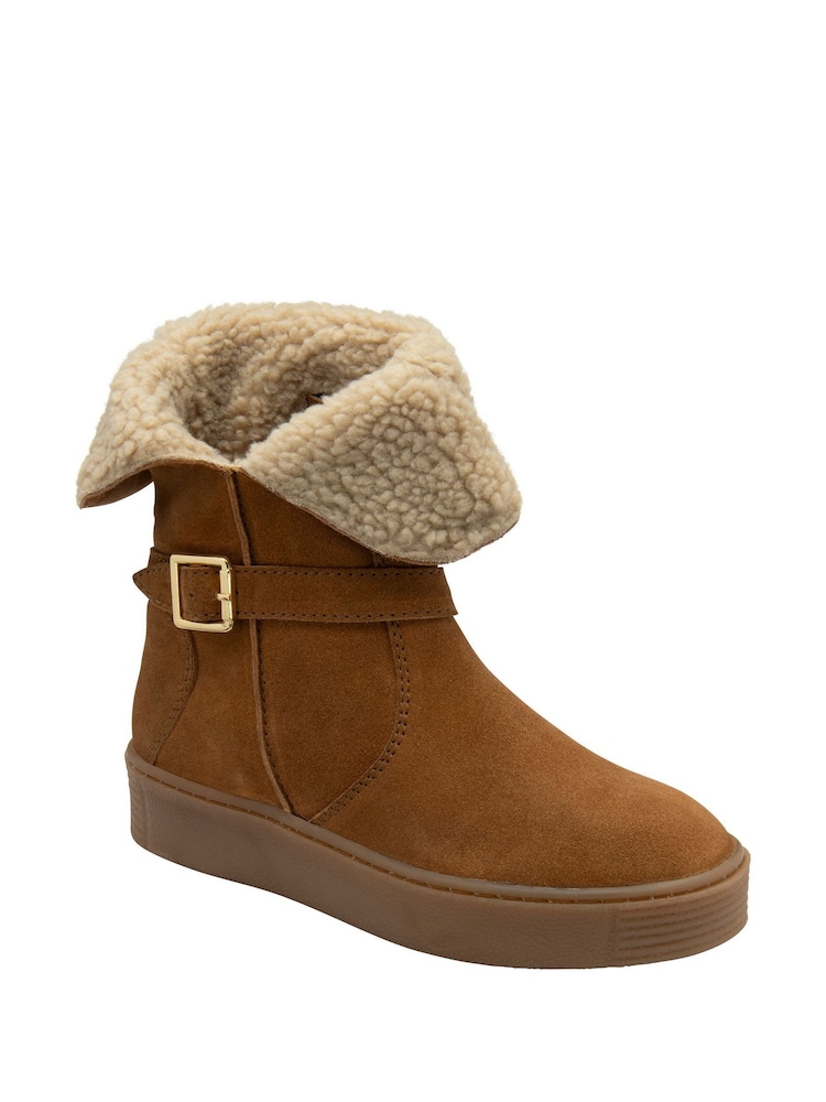 Ravel Brown Suede Ankle Boots - Image 1 of 4
