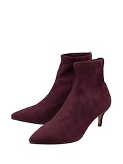 Ravel Red Imi Suede Sock Ankle Boots - Image 2 of 4