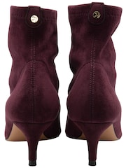 Ravel Red Imi Suede Sock Ankle Boots - Image 3 of 4